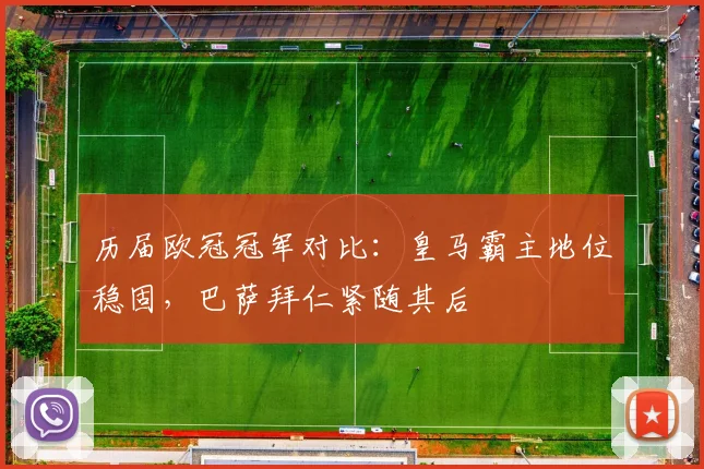 历届欧冠冠军对比:皇马霸主地位稳固,巴萨拜仁紧随其后